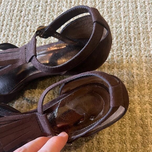 Rampage Brown Ithica Gladiator Wedge Sandals - Picture 12 of 15